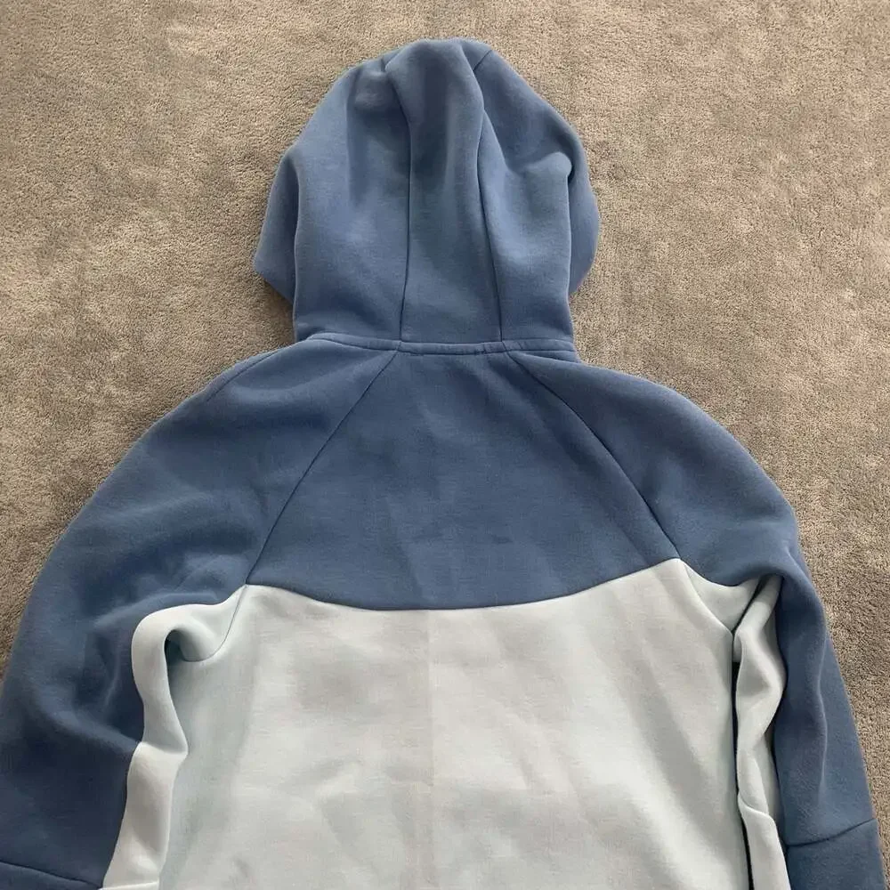 Nike Tech Fleece Hoodie Boy's Large Blue Full Zip Sweatshirt Jacket HV5867-474
